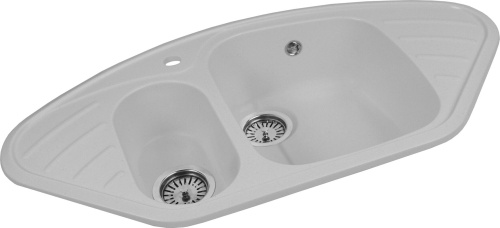 Мойка кухонная AquaGranitEx M-14 серая фото 4