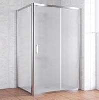 Душевой уголок Vegas Glass ZP+ZPV 140*80 08 10 профиль глянцевый хром, стекло сатин