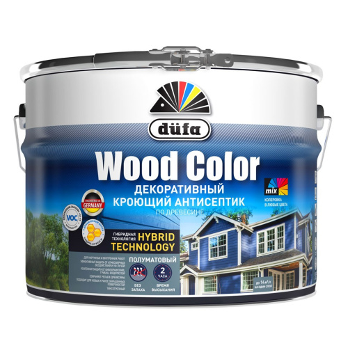 Кроющий антисептик Dufa Wood Color база 3 8,1 л