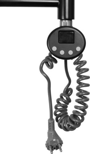 Полотенцесушитель электрический Domoterm Калипсо П7 70х50, черный матовый, R фото 3