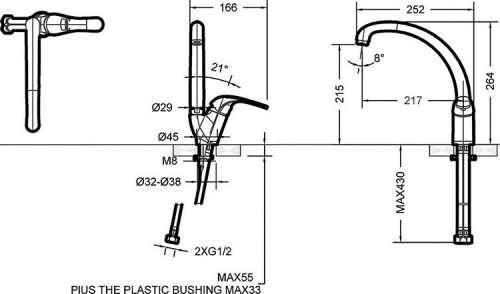 Смеситель Bravat Fit F7135188CP-1-RUS для кухонной мойки фото 2