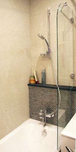 Шторка на ванну GuteWetter Lux Pearl GV-001A правая 60 см стекло бесцветное, фурнитура хром фото 2