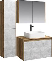 Мебель для ванной Aqwella 5 stars Mobi 80 дуб балтийский, бетон светлый