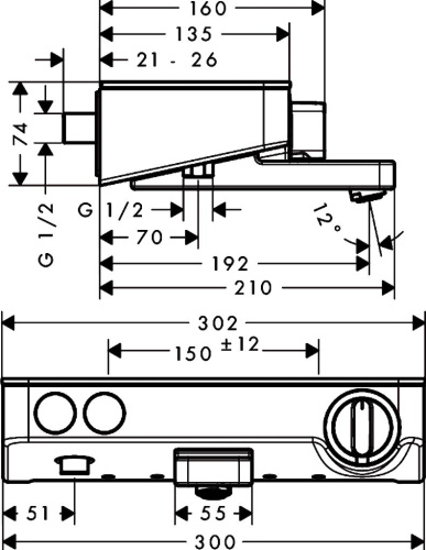 Термостат Hansgrohe Ecostat Select 13151000 для ванны с душем фото 5