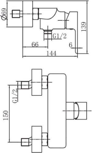 Смеситель Aquanet Arctic AF520-30СW для душа фото 2