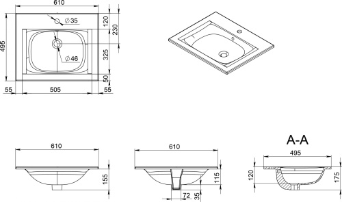 Мебель для ванной AM.PM Spirit V2.0 60 белый глянец фото 5
