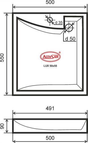 Раковина Altasan Lux 50 фото 7