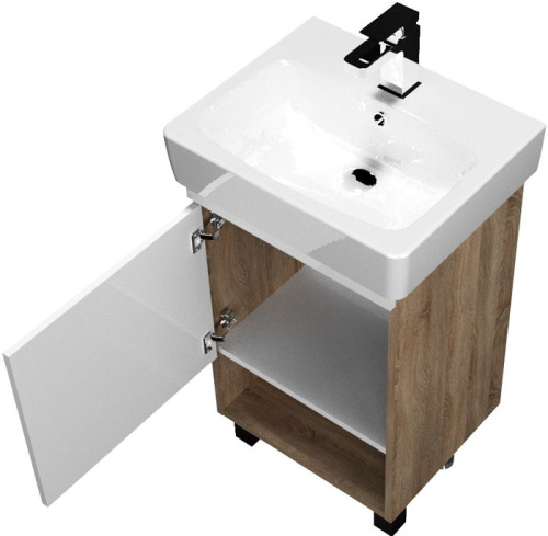 Мебель для ванной 1MarKa Tera 55Н напольная, дуб сонома фото 3