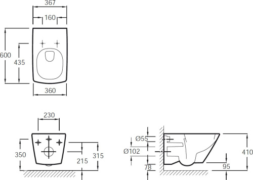 Комплект Унитаз подвесной Jacob Delafon Escale E1306 + Система инсталляции для унитазов Grohe Rapid SL 38775001 4 в 1 с кнопкой смыва фото 11
