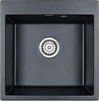 Комплект Paulmark Praktisch PM105152-BLM черный металлик + Смеситель Paulmark Honner Ho212018-401TB для кухонной мойки, антрацит