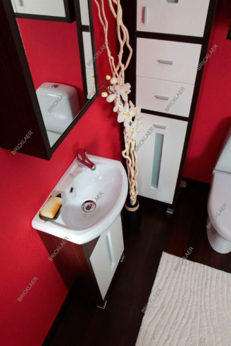 Мебель для ванной Бриклаер Бали 40 венге белый глянец R эмаль фото 3
