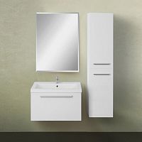 Тумба с раковиной 1MarKa Соната 58П с 1 ящиком, белый глянец