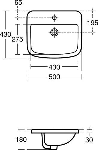 12 290 руб. Раковина Ideal Standard Tempo T059201 50 см фото 3 Раковина Ideal Standard Tempo T059201 50 см фото 3