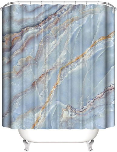 Штора для ванной Carnation Home Fashions Marble 180x200 blue фото 2