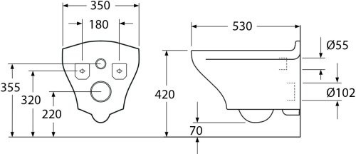 Унитаз подвесной Gustavsberg Estetic Hygienic Flush белый фото 6