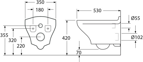 Унитаз подвесной Gustavsberg Estetic Hygienic Flush белый фото 7