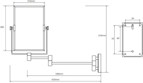 Косметическое зеркало Sapho Simple Line XP011 фото 2
