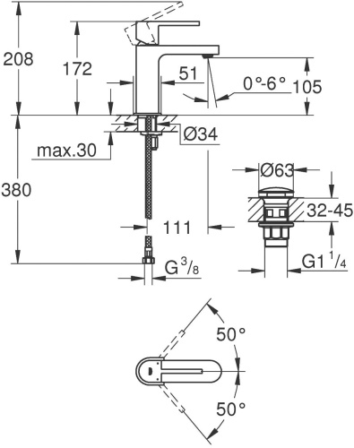 Смеситель Grohe Plus 33163003 для раковины фото 2