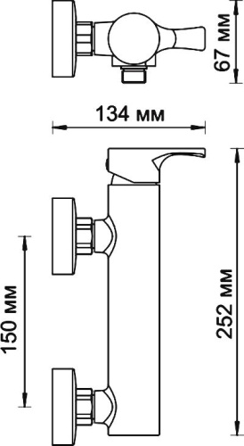 Смеситель Wasserkraft Berkel 4802 для душа фото 5