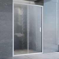 Душевая дверь в нишу Vegas Glass ZP 130 01 02 профиль белый, стекло шиншилла