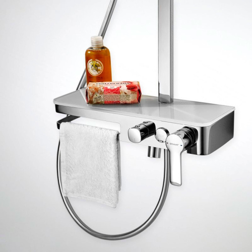 Душевая стойка Bravat Meissen F6277312CP-A-ENG хром фото 3