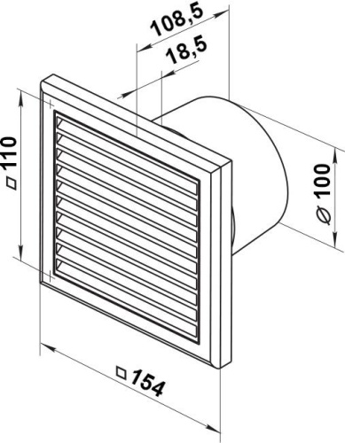 Вытяжной вентилятор Vents 100 К1 фото 3