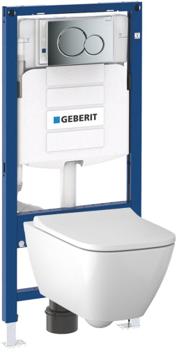 Комплект Geberit Smyle унитаз + инсталляция + кнопка фото 2