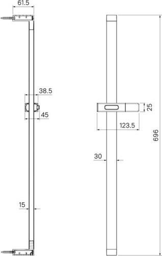 Душевая штанга IDDIS Slide SLI70BLi17 черная фото 4