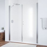 Душевая дверь в нишу Vegas Glass EP-F-2 185 08 10 R профиль глянцевый хром, стекло сатин