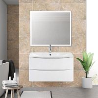 Тумба с раковиной BelBagno Acqua 100 подвесная, bianco lucido