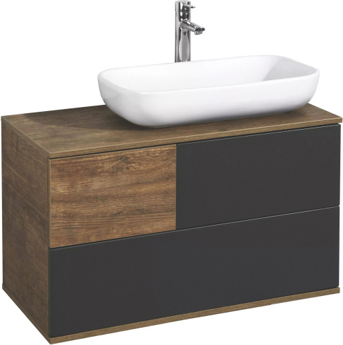 Мебель для ванной AQUATON Терра 85 дуб кантри/антрацит