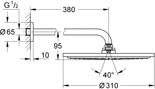 Верхний душ Grohe Rainshower 26066EN0 фото 3