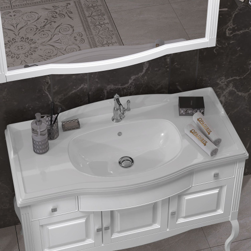 Мебель для ванной Opadiris Лаура 120 белая матовая фото 4