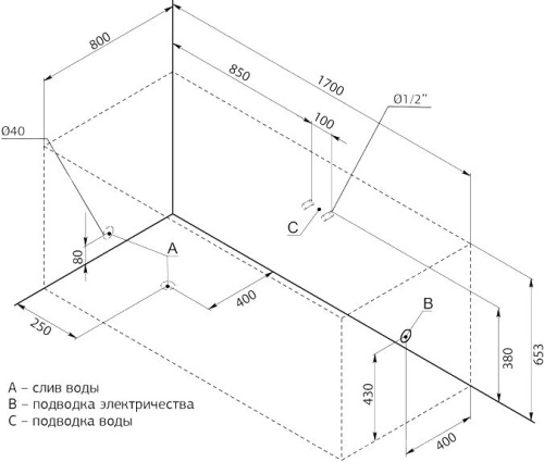 Акриловая ванна Aquanet Grenada 00205398 170х80 с каркасом фото 6