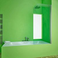 Шторка на ванну GuteWetter Lux Pearl GV-601AS правая 75 см стекло бесцветное, профиль хром