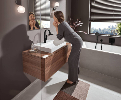 Смеситель Hansgrohe Vivenis 75032670 для раковины, матовый черный фото 2