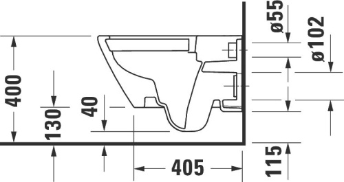 Унитаз подвесной Duravit D-Neo 2578090000 безободковый фото 6