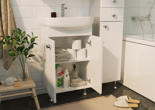 Мебель для ванной 1MarKa Story 45Н белый глянец фото 10