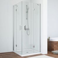 Душевой уголок Vegas Glass AFA 80 08 01 профиль глянцевый хром, стекло прозрачное