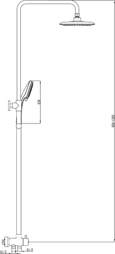 Душевая стойка Ravak DS 090.00 фото 2