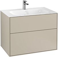 Мебель для ванной Villeroy & Boch Finion 80 sand matt lacquer, с настенным освещением