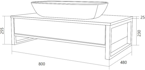 Мебель для ванной 1MarKa Grunge Loft 80 дуб вотан фото 7