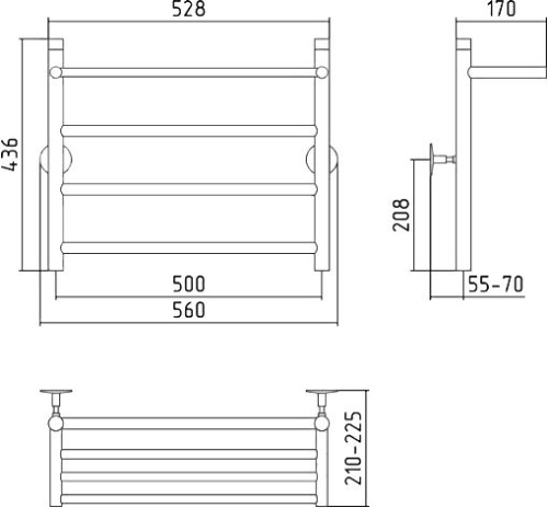 9 550 руб. Полотенцесушитель водяной Стилье Универсал-54 50x50 фото 2 Полотенцесушитель водяной Стилье Универсал-54 50x50 фото 2