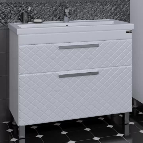Мебель для ванной СанТа Калипсо NEW 100 напольная 2 ящика фото 2