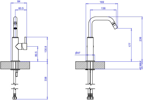 Смеситель Margaroli Moderna RU2003AA01CR для биде фото 2