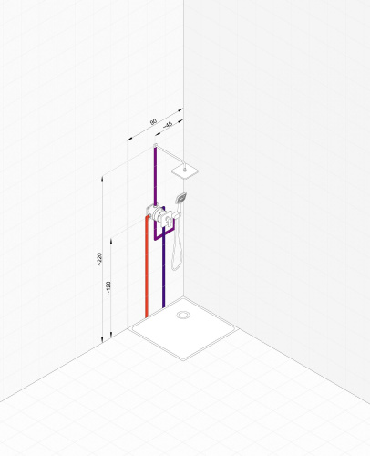 Душевой комплект Kludi Pure&Style 406300575 С ВНУТРЕННЕЙ ЧАСТЬЮ фото 11