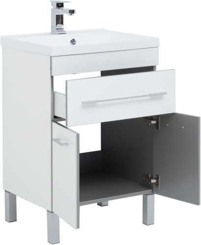 Мебель для ванной Aquanet Верона 58 белая, 1 ящик, 2 двери фото 14