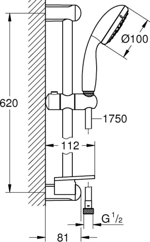 Душевой гарнитур Grohe New Tempesta 28436002 фото 2