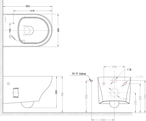 Унитаз подвесной Bravat Rael C01017UW-A-ENG сиденье с микролифтом фото 2