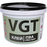 VGT КЛЕЙ ПВА «ЭКСТРА» для дерева, бумаги, картона и кожи (2,5кг)